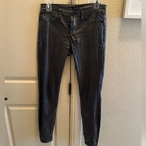 Bebe skinny dark gray glitter jeans